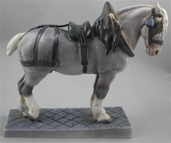 A Royal Copenhagen figure of a shire horse, modelled by E.F. Buenesen c.1995, 28.5cm